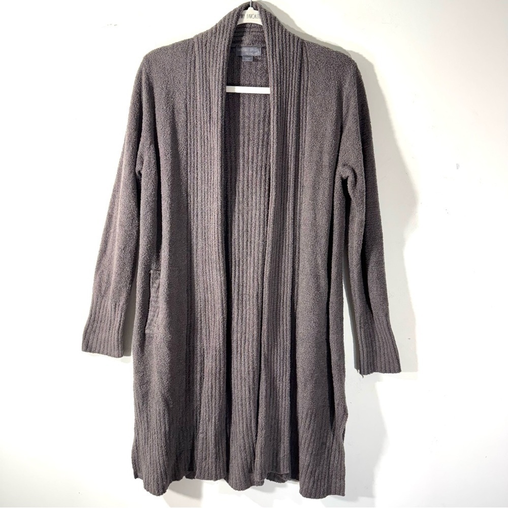 Barefoot Dreams Cozychic Lite Catalina Open Cardigan In Ash Brown LP